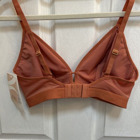 LIVELY Unlined Mesh Bra Size 1 Rust Brown | 32D 32DDD 34D 34DDD | Wireless NWT - Picture 13 of 16